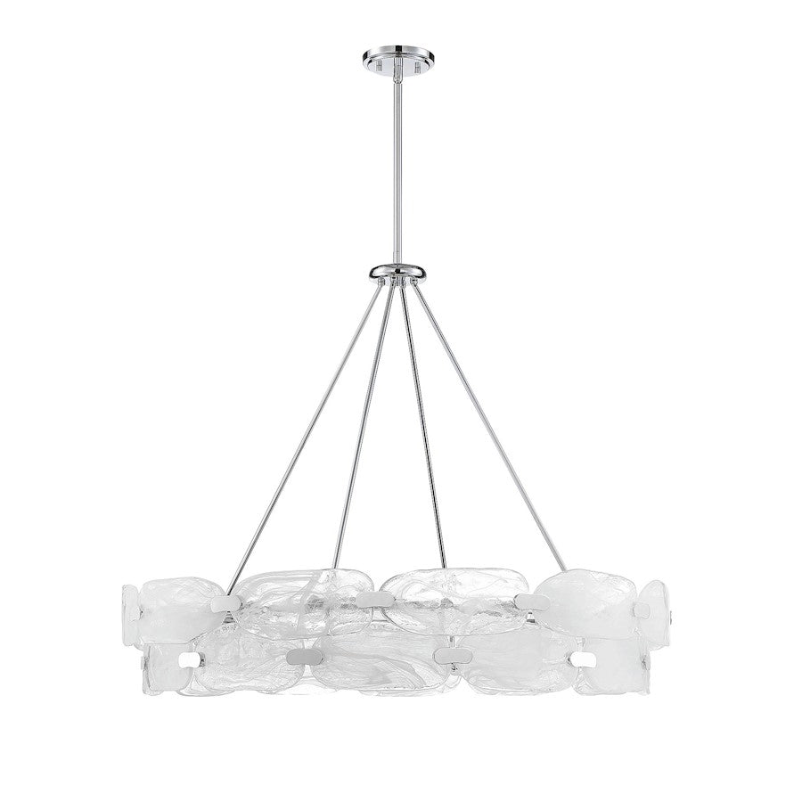 12 Light Pendant, Chrome