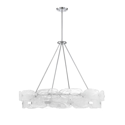 12 Light Pendant, Chrome