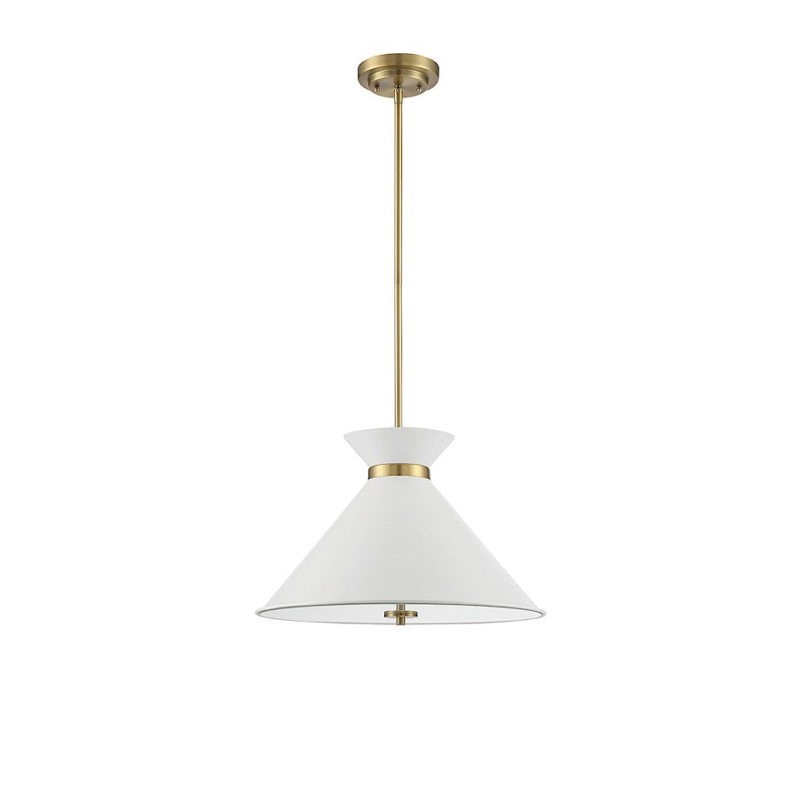 3 Light Pendant, White