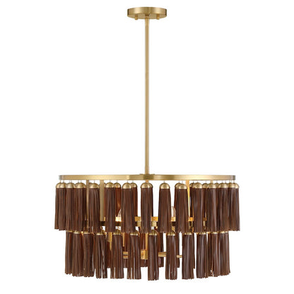 Savoy House Aquitane 4 Light Pendant, Warm Brass - 7-2747-4-322