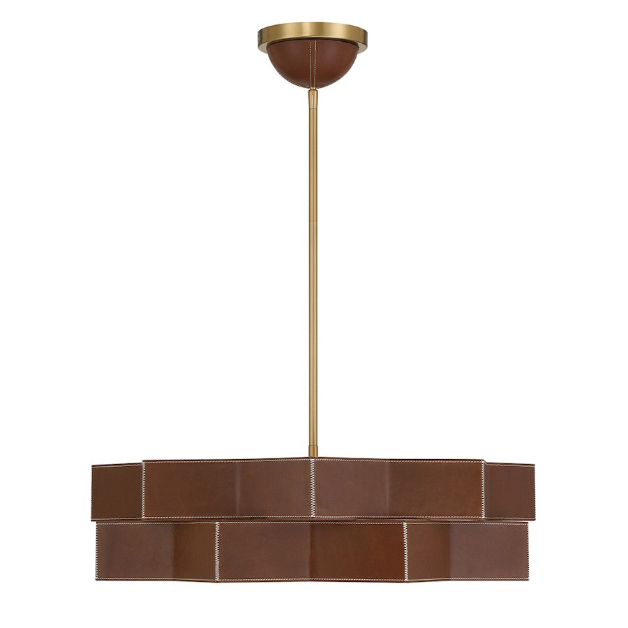 Savoy House Atherton 5 Light Pendant, Warm Brass