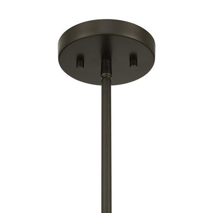 Savoy House Ogdon 12in 1-Light Pendant | Soft Modern Mediterranean Bronze and Opal White Glass | Kitchen Island & Dining Room | 12 in | Model 7-2777-1-15