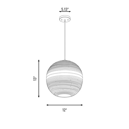 Savoy House Pharr 1 Lt Pendant, Spun, Matte Black