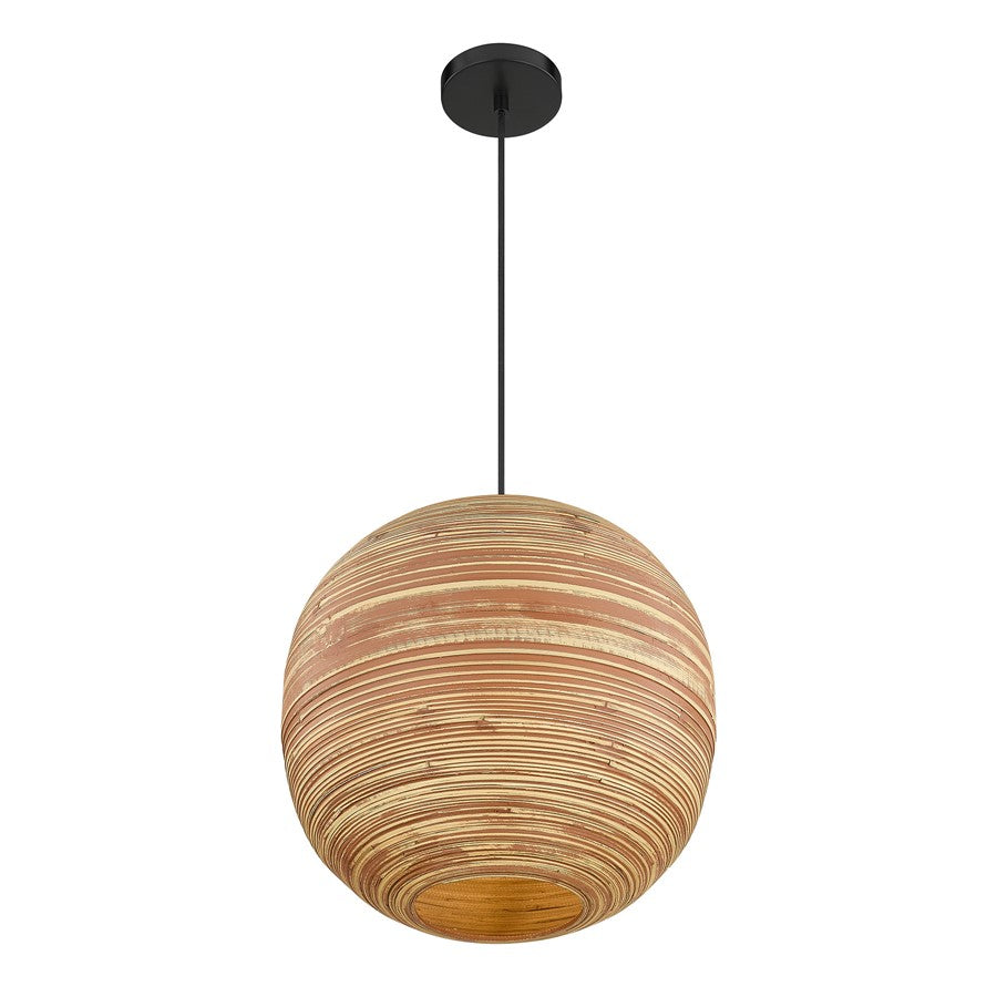 Savoy House Pharr 1 Lt Pendant, Spun, Matte Black