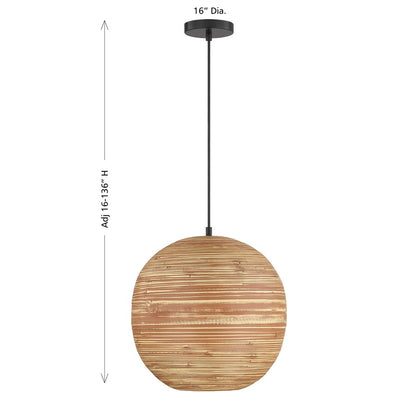 Savoy House Pharr 1 Lt Pendant, Spun, Matte Black