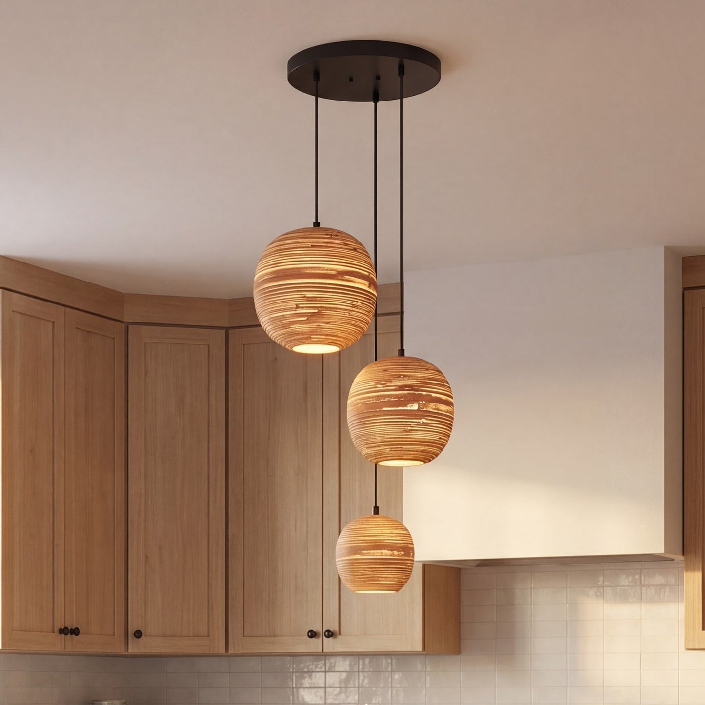 Savoy House Pharr 3 Lt Pendant, Spun, Matte Black