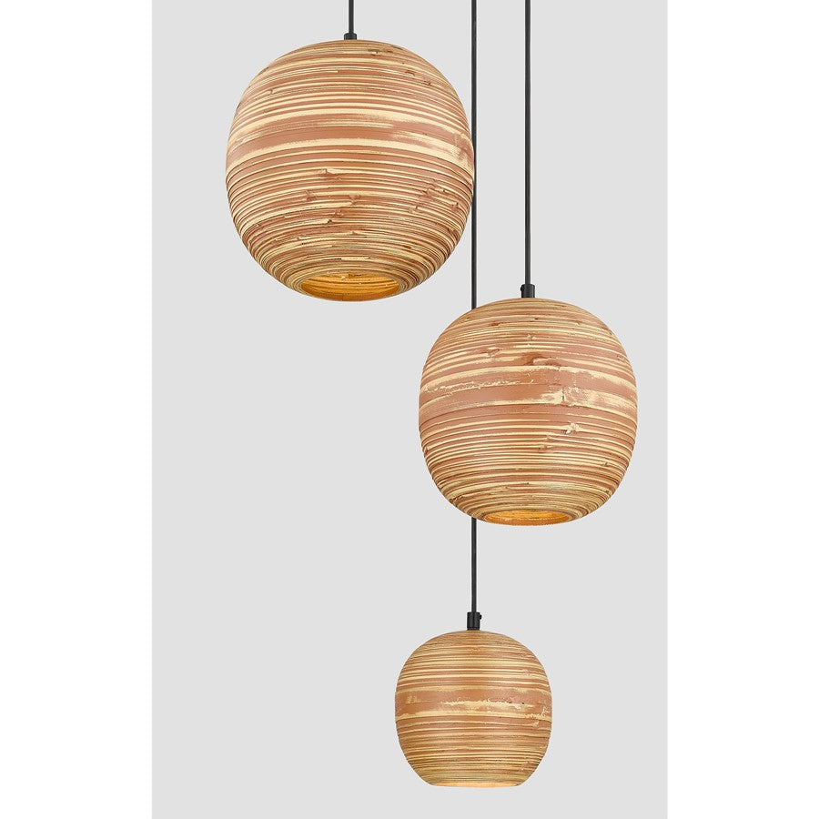 Savoy House Pharr 3 Lt Pendant, Spun, Matte Black