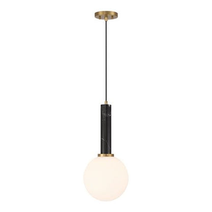 1 Light Pendant, Black Marble