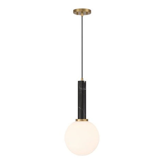 1 Light Pendant, Black Marble