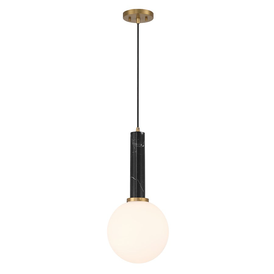 1 Light Pendant, Black Marble