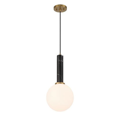 1 Light Pendant, Black Marble