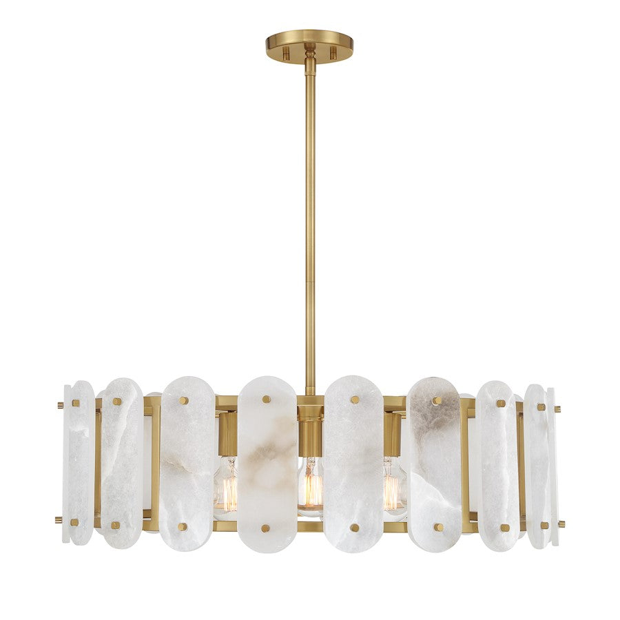 Savoy House Antolini 5 Light Pendant, Warm Brass - 7-2911-5-322