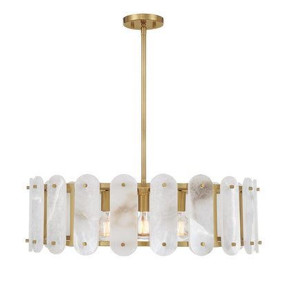 Savoy House Antolini 5 Light Pendant, Warm Brass - 7-2911-5-322
