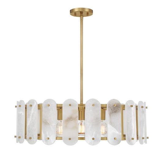 Savoy House Antolini 5 Light Pendant, Warm Brass - 7-2911-5-322