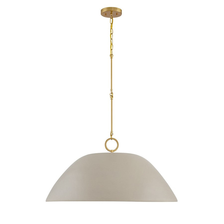Savoy House Alta 1 Light Pendant, Concrete and Brass - 7-2918-1-156