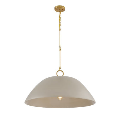 Savoy House Alta 1 Light Pendant, Concrete and Brass