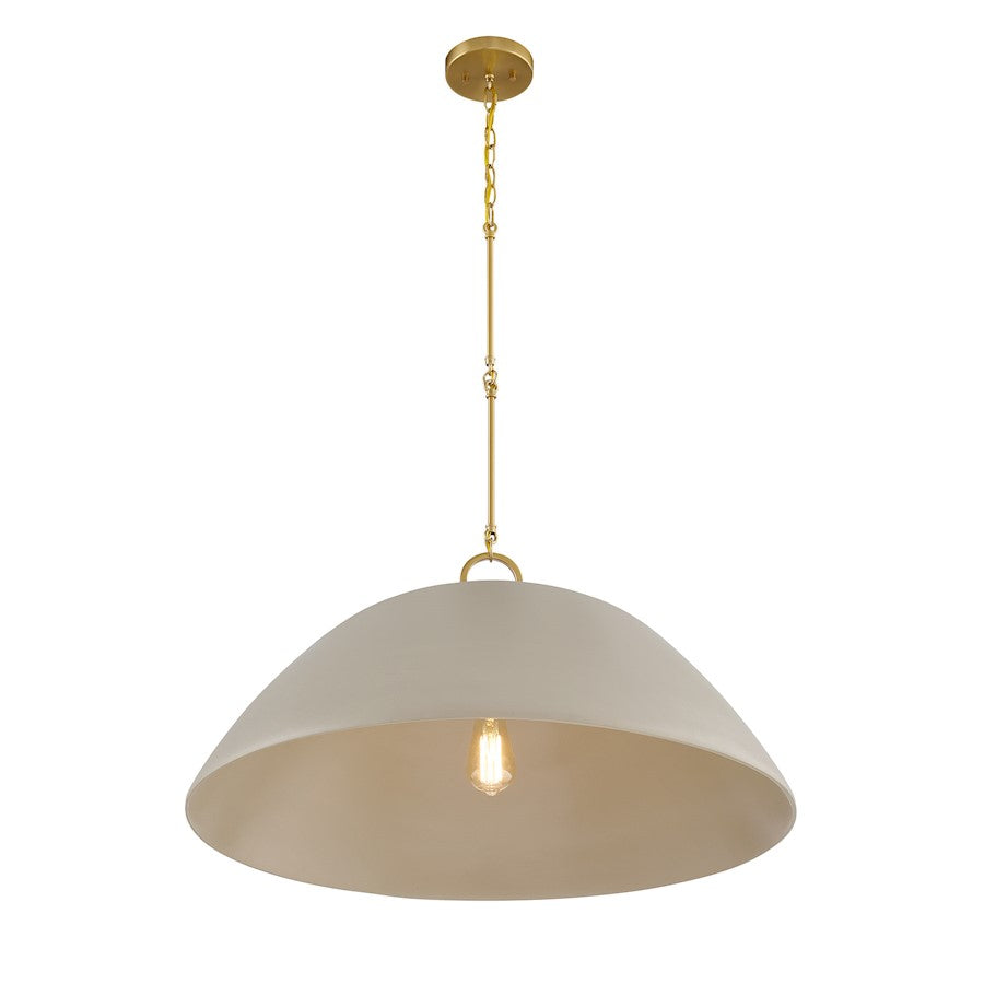 Savoy House Alta 1 Light Pendant, Concrete and Brass