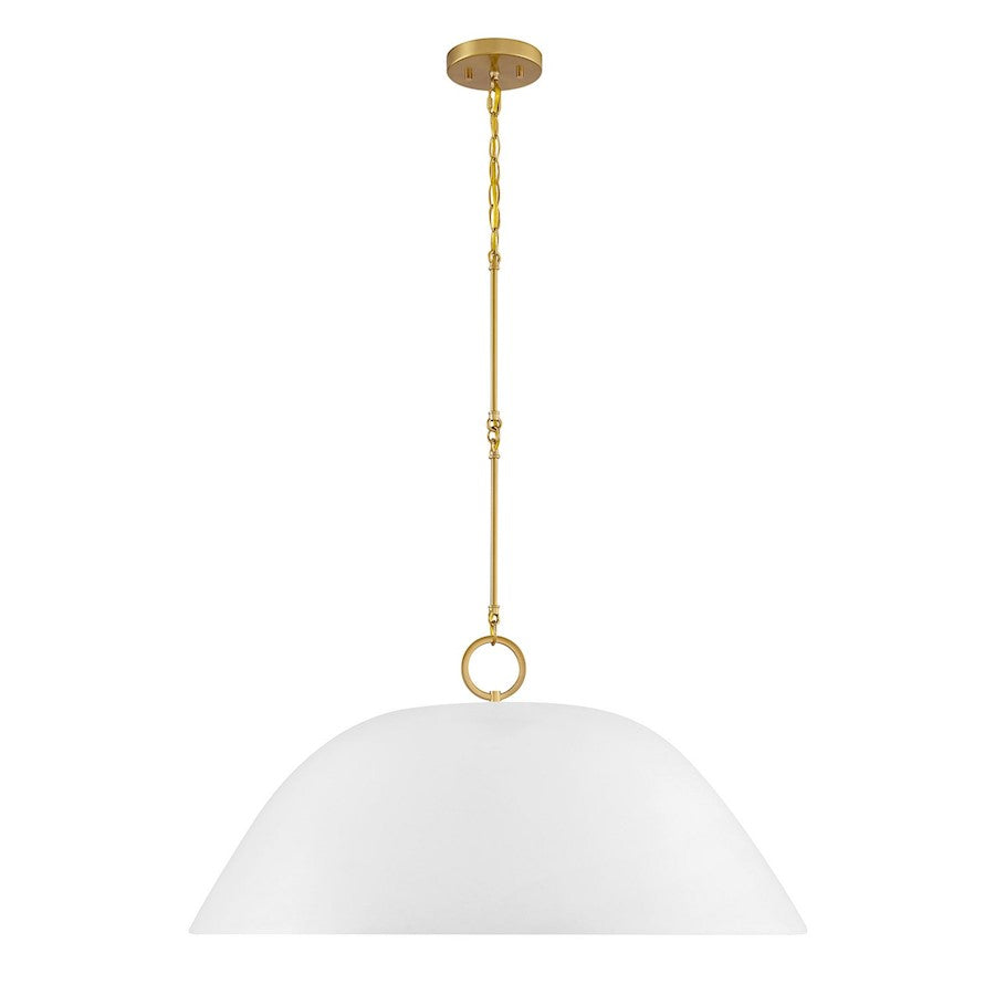 Savoy House Alta 1 Light Pendant, White Bisque and Brass - 7-2918-1-157