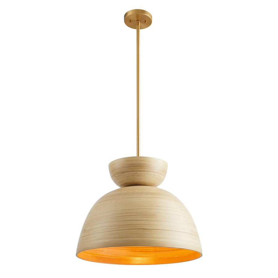 Savoy House Agave 1 Light Pendant, Natural Bamboo