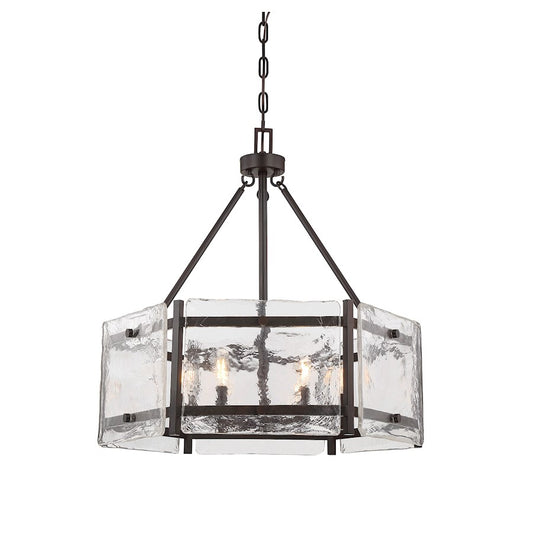 6 Light Pendant, English Bronze