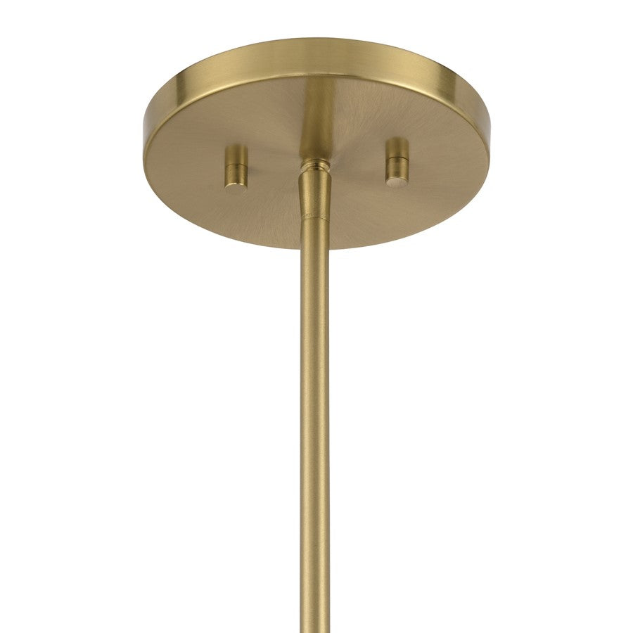 Savoy House Lehigh 1 Lt Pendant, White Opal, Warm Brass