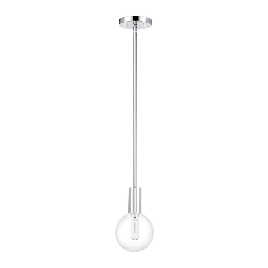 1 Light Mini Pendant, Chrome