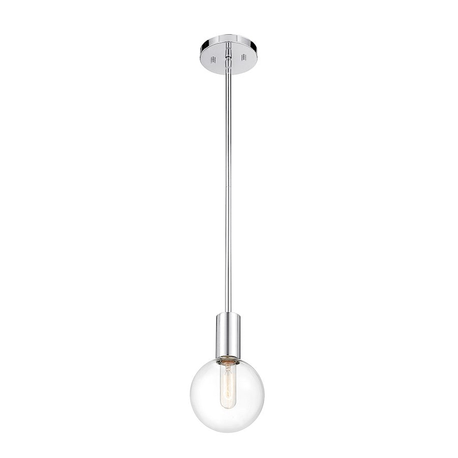 1 Light Mini Pendant, Chrome