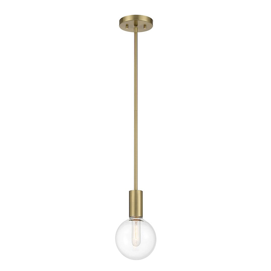 1 Light Mini Pendant, Warm Brass