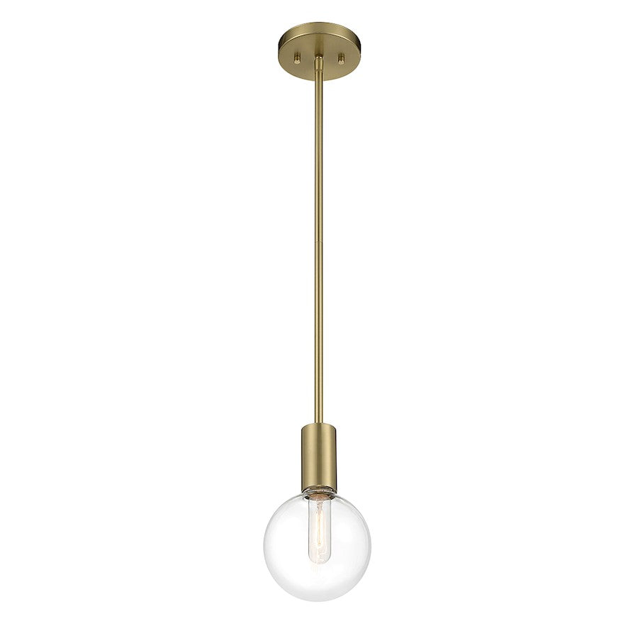 1 Light Mini Pendant, Warm Brass