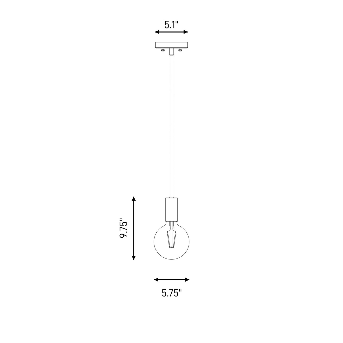 1 Light Mini Pendant, Chrome