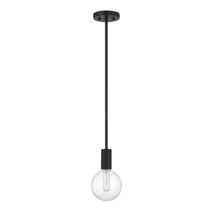 1 Light Mini Pendant, Matte Black