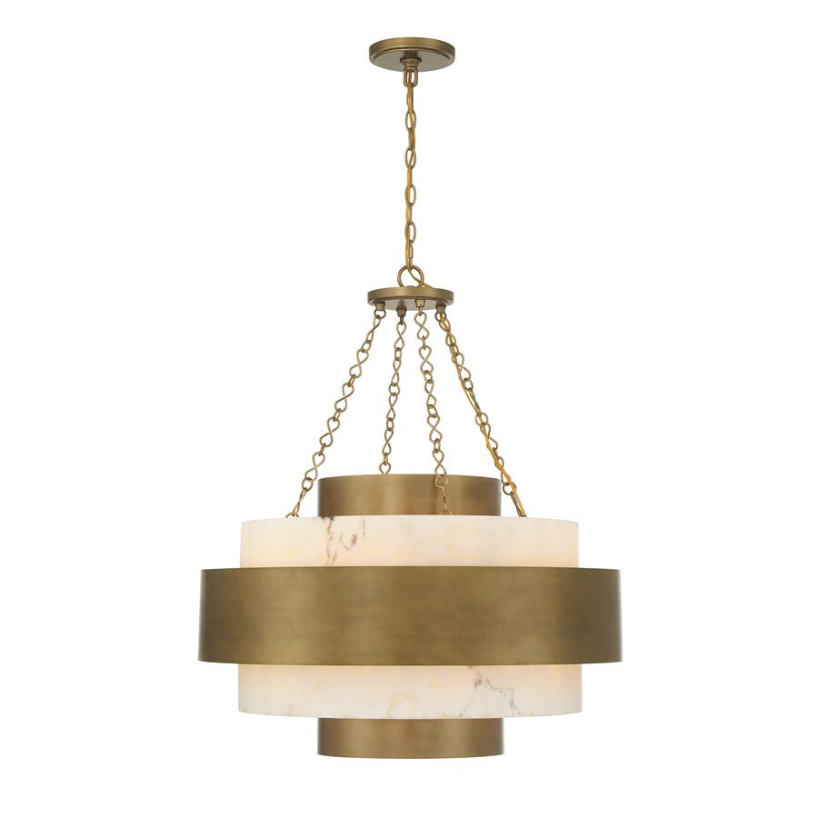 Savoy House Davenport 6 Lt Pendant, Antique Patina - 7-3091-6-339