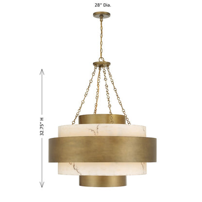 Savoy House Davenport 8 Lt Pendant, Antique Patina