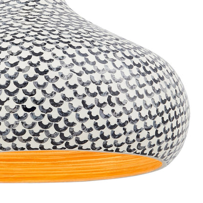 Savoy House Jade 1 Light Pendant, Black and White Shell