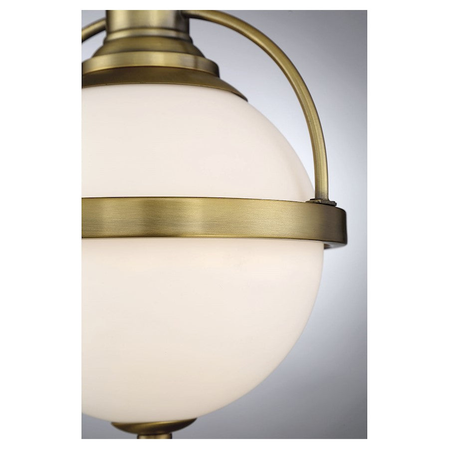 1 Light 17" Pendant, Warm Brass