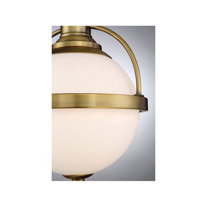 1 Light 17" Pendant, Warm Brass