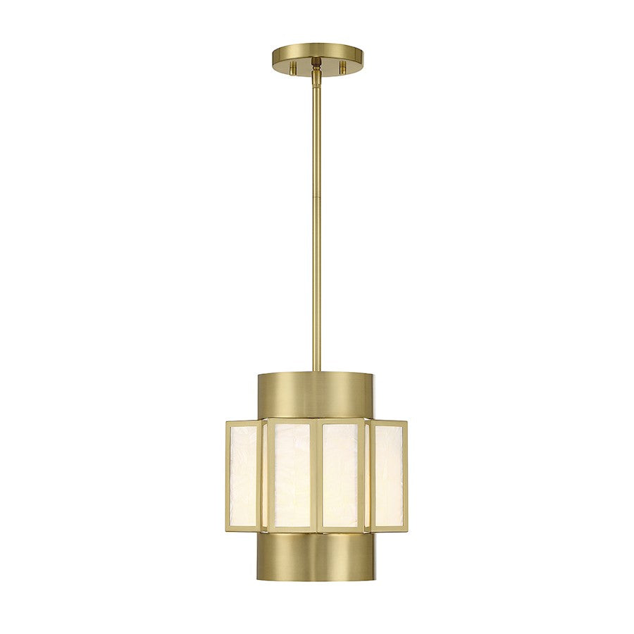 3 Light Pendant, Warm Brass