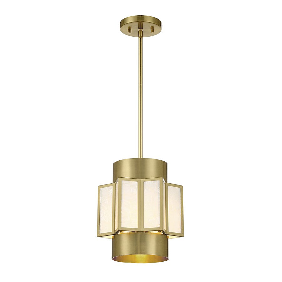 3 Light Pendant, Warm Brass