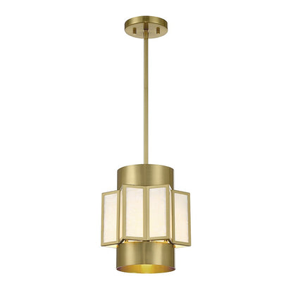 3 Light Pendant, Warm Brass