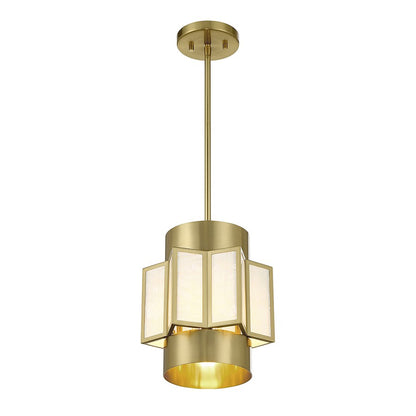 3 Light Pendant, Warm Brass