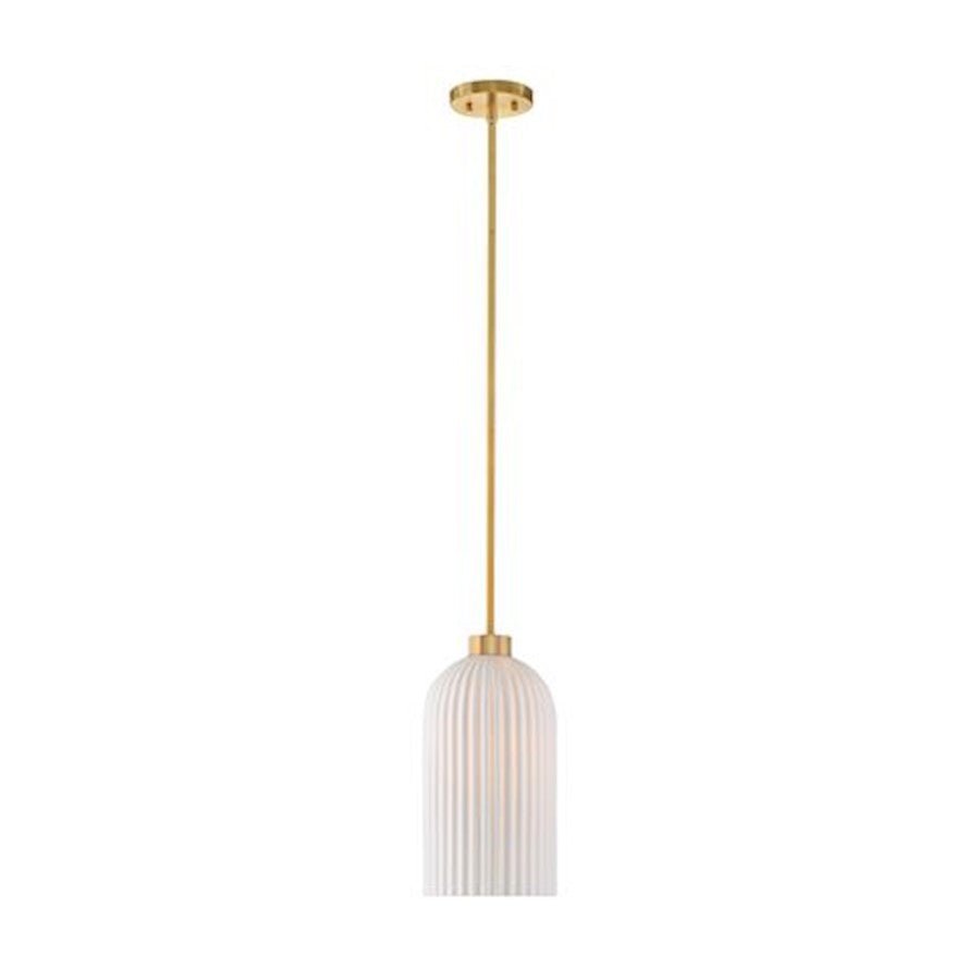 1 Light Pendant, Warm Brass