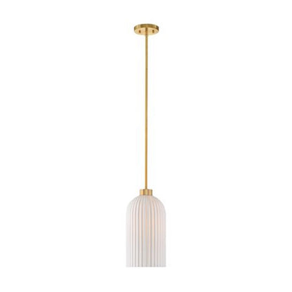 1 Light Pendant, Warm Brass