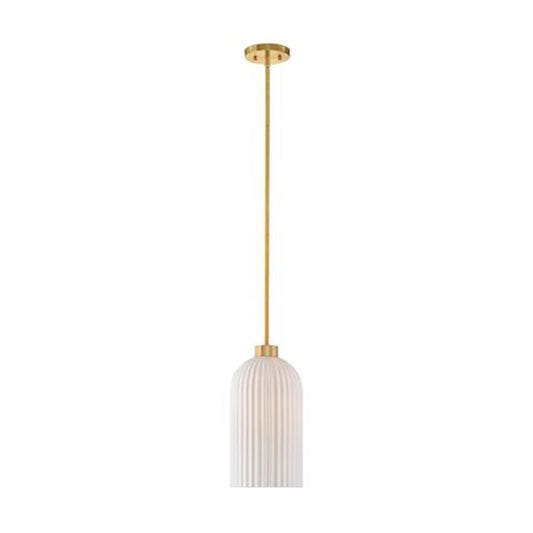 1 Light Pendant, Warm Brass