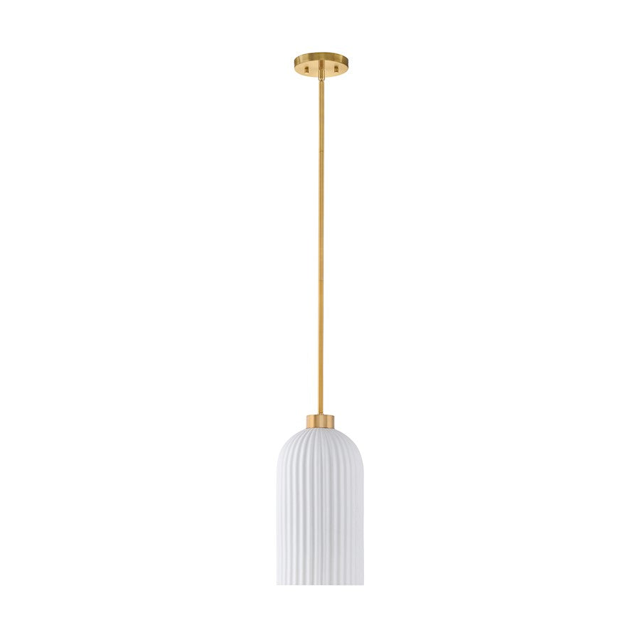 1 Light Pendant, Warm Brass