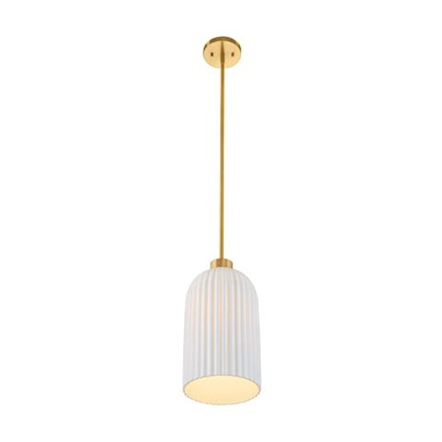 1 Light Pendant, Warm Brass