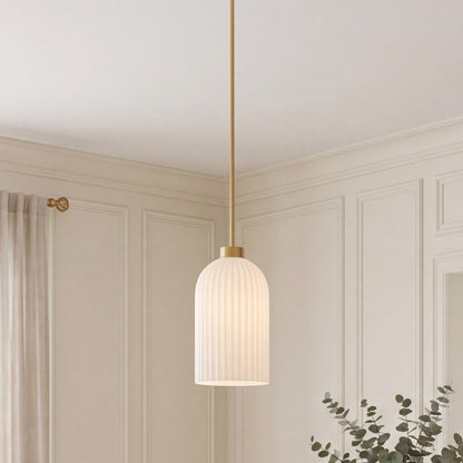 1 Light Pendant, Warm Brass