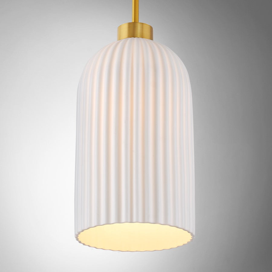 1 Light Pendant, Warm Brass