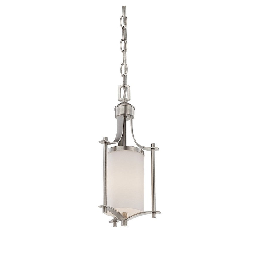 1 Light Mini Pendant, Satin Nickel