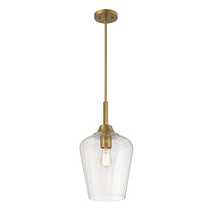 1 Light Pendant, Warm Brass