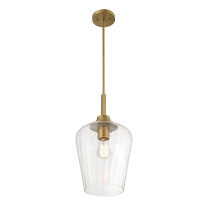 1 Light Pendant, Warm Brass